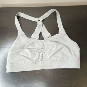 Athleta gray racer back sports bra, size small